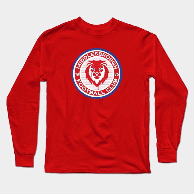 Middlesbrough Badge Long Sleeve T-Shirt by Twistedburt